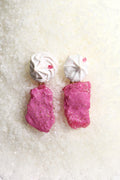 Whipped Porcelain + Sugar Crystal earrings | Roze
