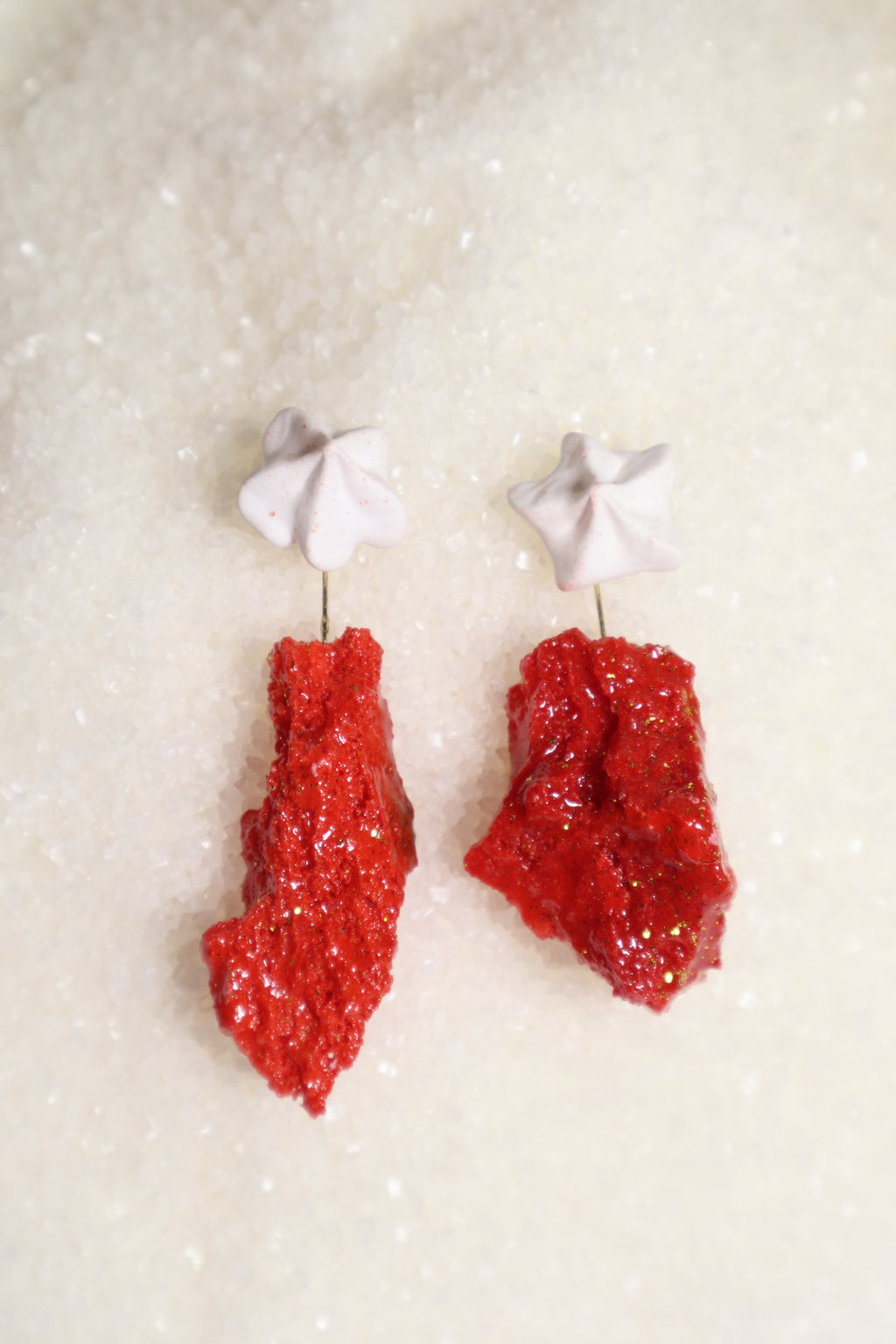 Whipped Porcelain + Sugar Crystal earrings | PoppyRed