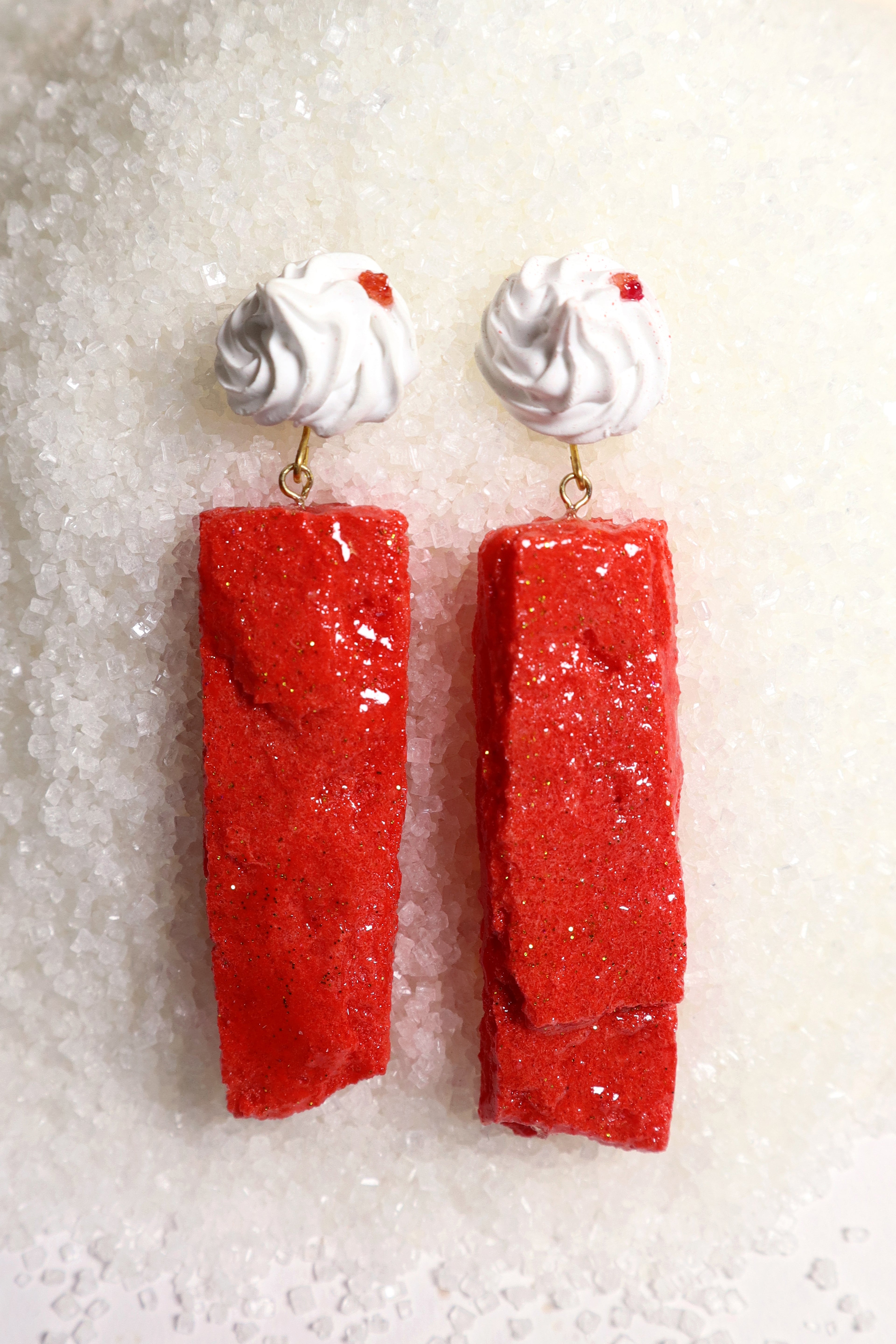 Whipped Porcelain + Sugar Crystal earrings | PoppyRed