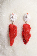 Whipped Porcelain + Sugar Crystal earrings | PoppyRed