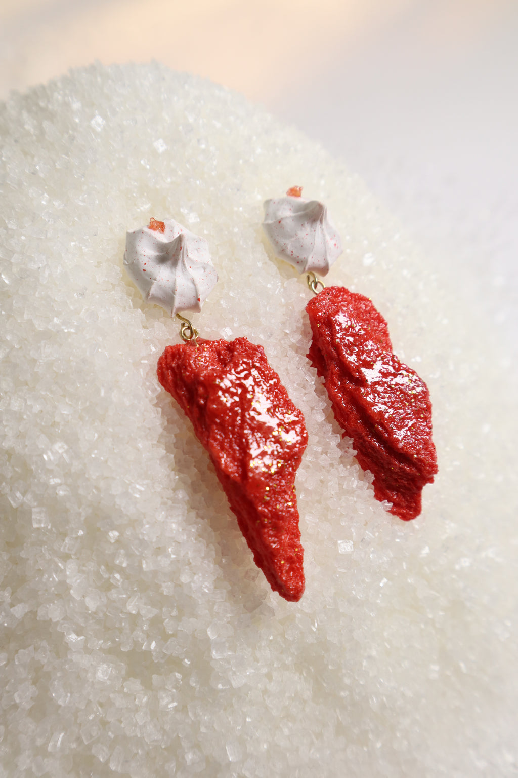 Whipped Porcelain + Sugar Crystal earrings | PoppyRed
