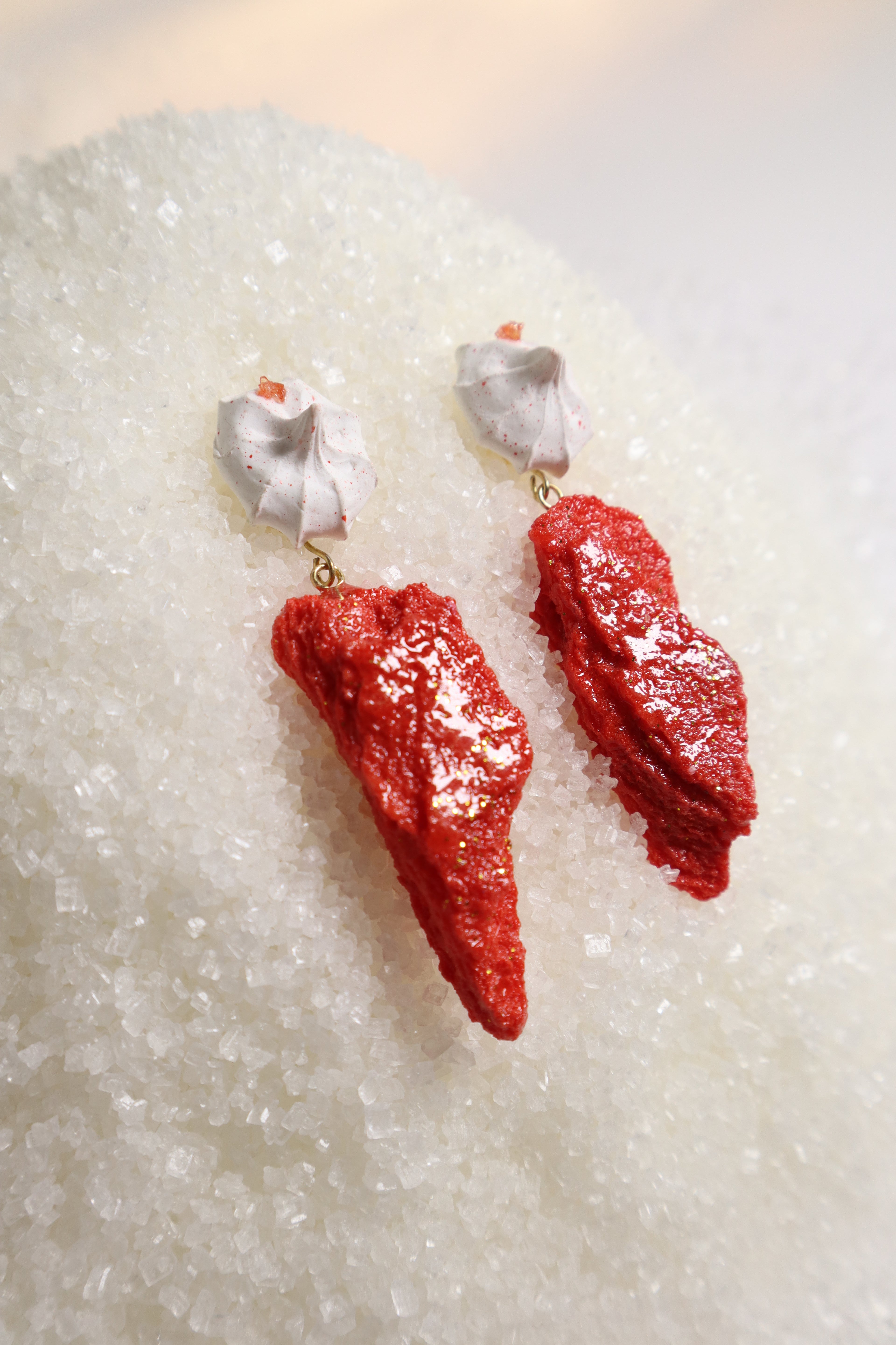 Whipped Porcelain + Sugar Crystal earrings | PoppyRed