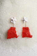 Whipped Porcelain + Sugar Crystal earrings | RedWhite
