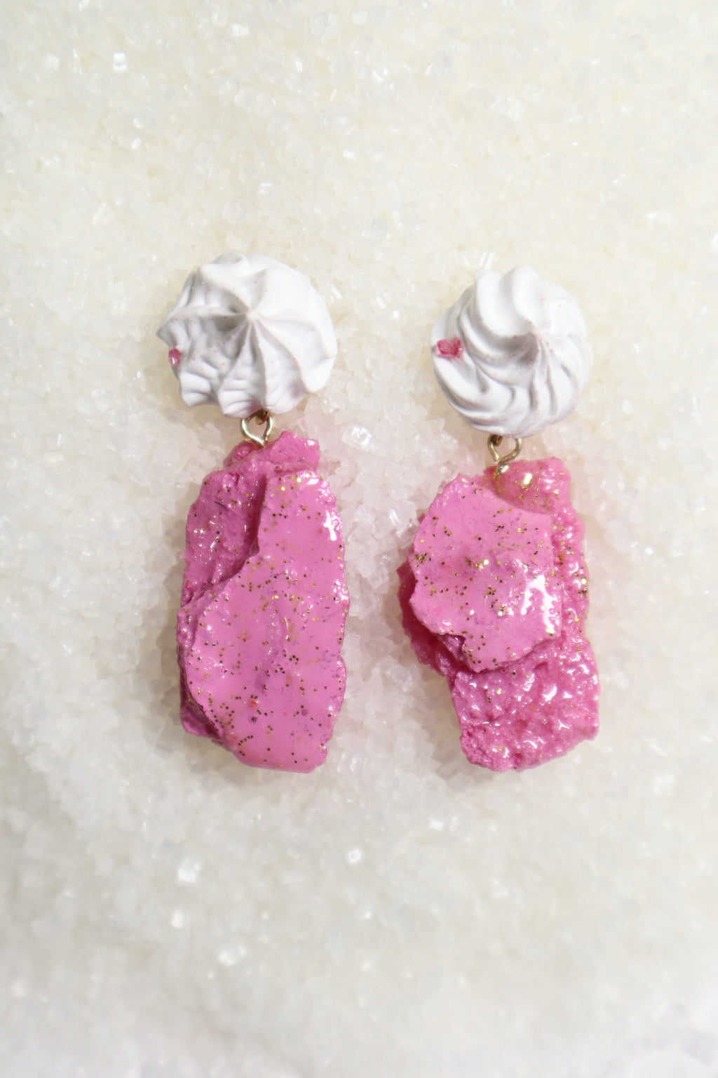 Whipped Porcelain + Sugar Crystal earrings | Roze