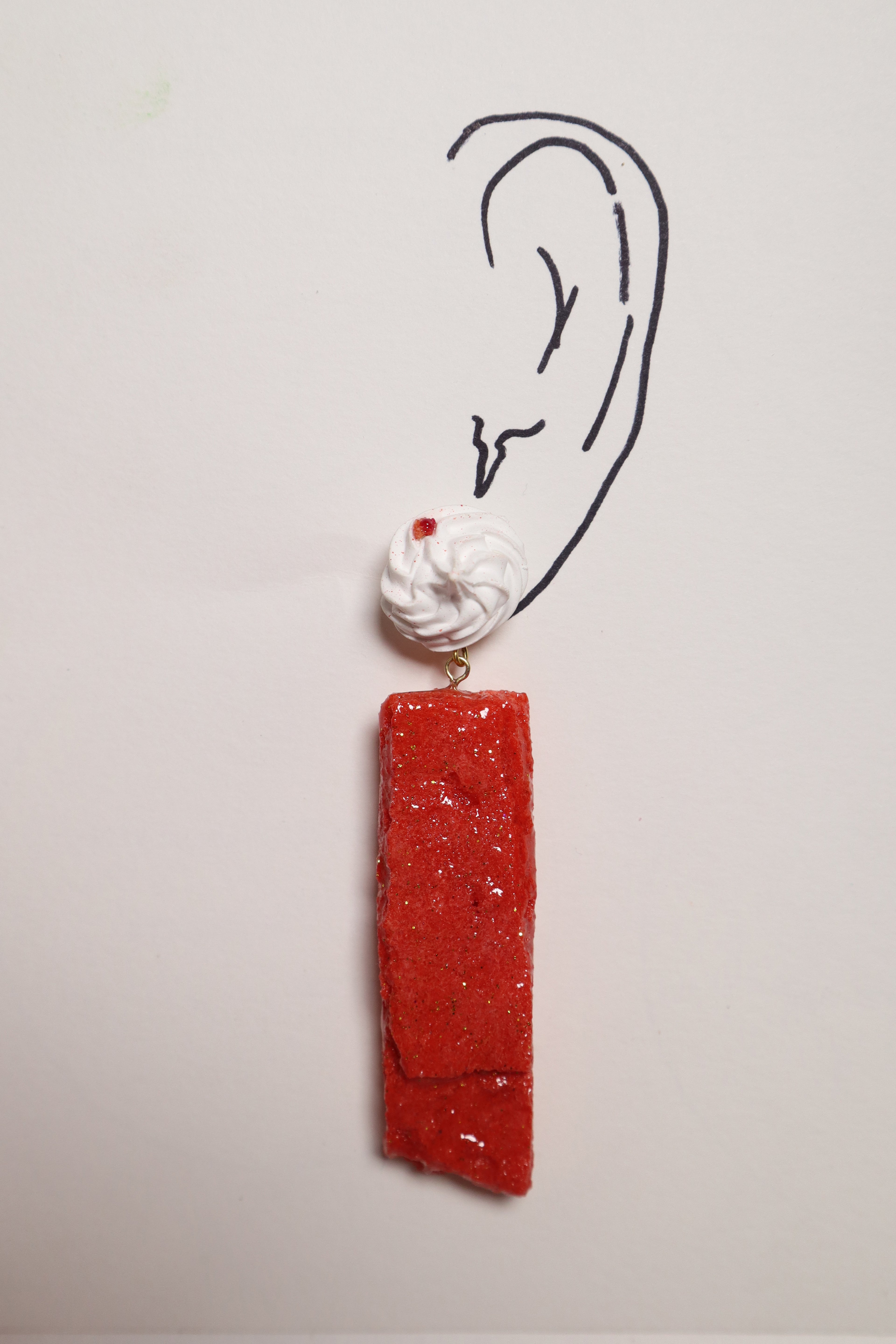 Whipped Porcelain + Sugar Crystal earrings | PoppyRed