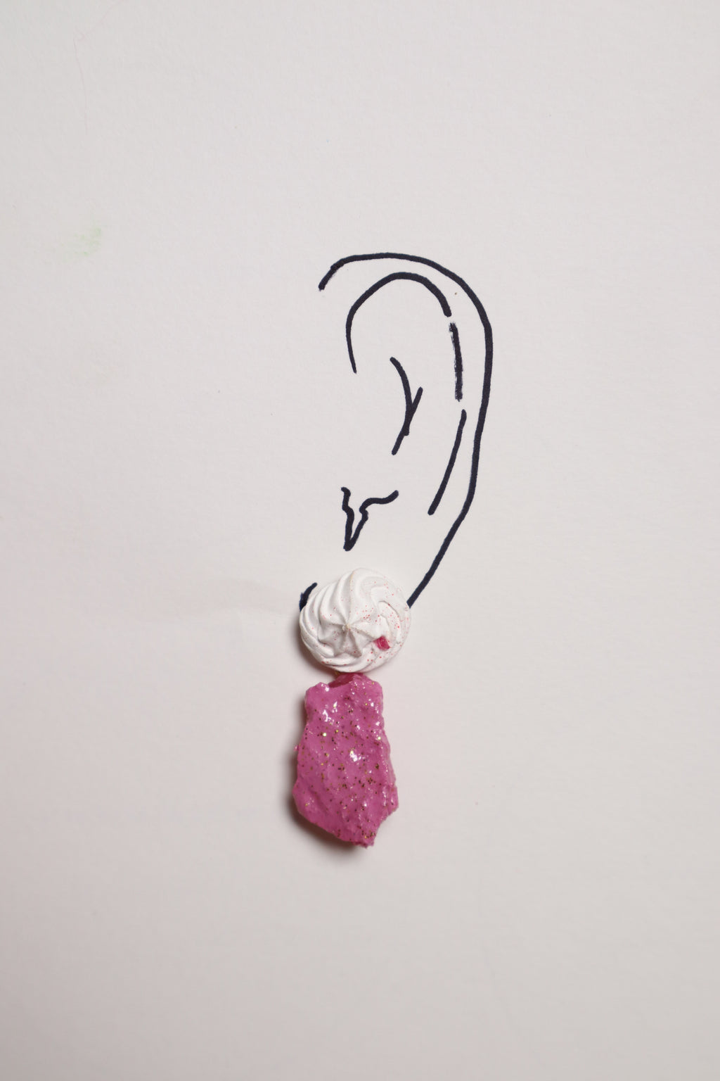 Whipped Porcelain + Sugar Crystal earrings | Roze