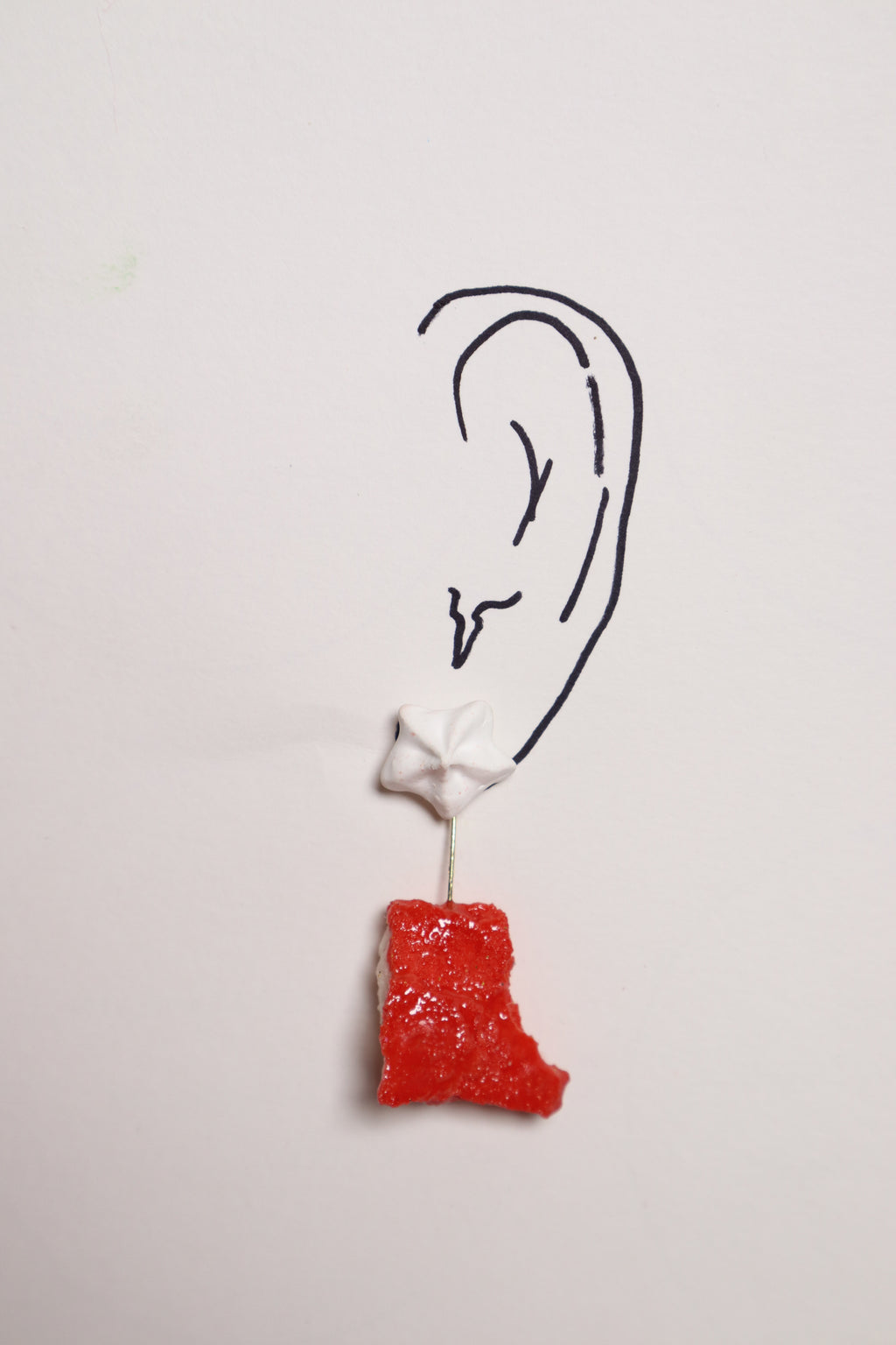 Whipped Porcelain + Sugar Crystal earrings | RedWhite