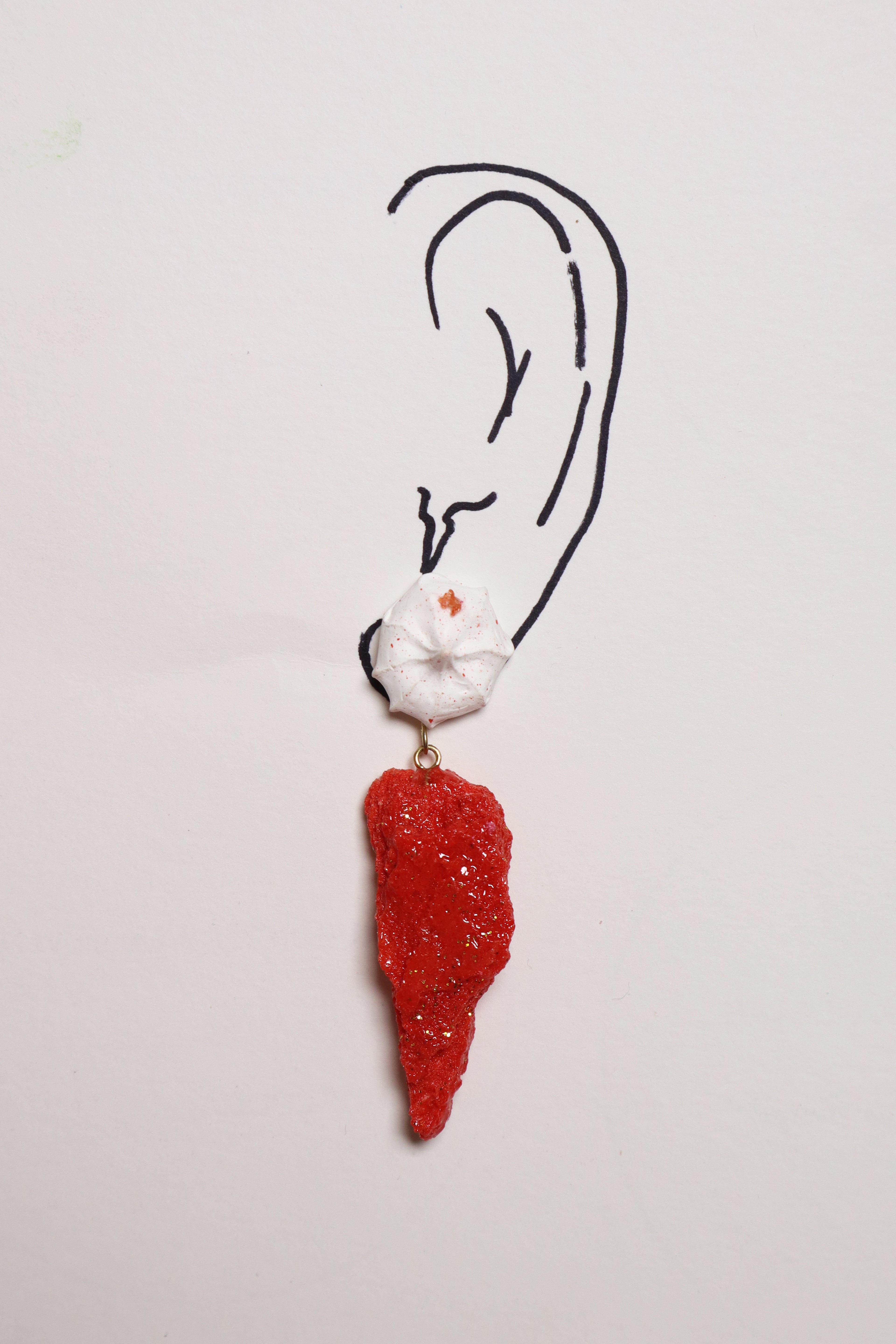 Whipped Porcelain + Sugar Crystal earrings | PoppyRed